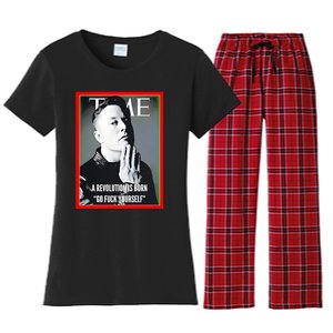 Elon Musk The Time A Revolution Is Born Go Fuck Yourself Women's Flannel Pajama Set