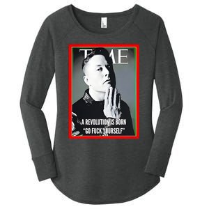 Elon Musk The Time A Revolution Is Born Go Fuck Yourself Women's Perfect Tri Tunic Long Sleeve Shirt