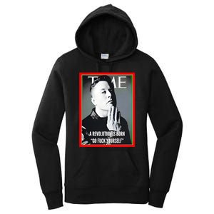 Elon Musk The Time A Revolution Is Born Go Fuck Yourself Women's Pullover Hoodie