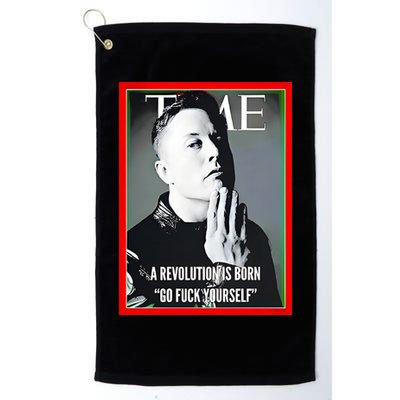 Elon Musk The Time A Revolution Is Born Go Fuck Yourself Golf Towel