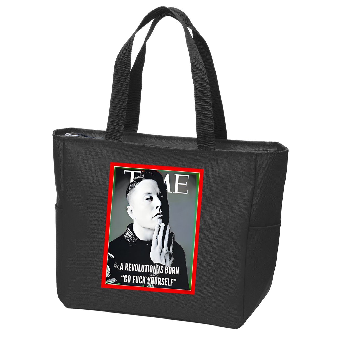 Elon Musk The Time A Revolution Is Born Go Fuck Yourself Zip Tote Bag