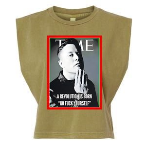 Elon Musk The Time A Revolution Is Born Go Fuck Yourself Garment-Dyed Women's Muscle Tee