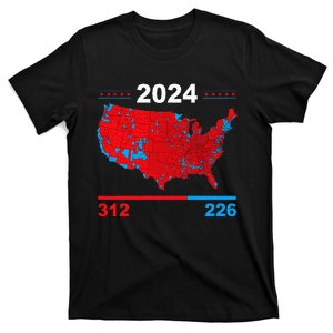 Electoral Map Trump 312 Red 2024 Election Results Map 2024 T-Shirt