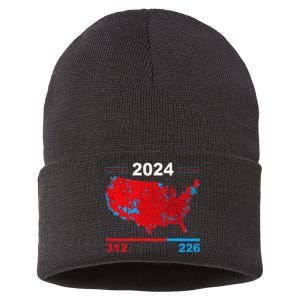 Electoral Map Trump 312 Red 2024 Election Results Map 2024 Sustainable Knit Beanie