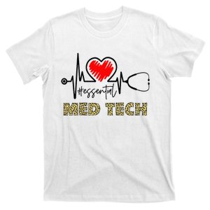 Essential Med Tech Heartbeat Med Tech Nurse Gift T-Shirt