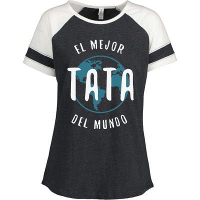 El Mejor Tata Del Mundo Fathers Day Love Proud Papa Enza Ladies Jersey Colorblock Tee