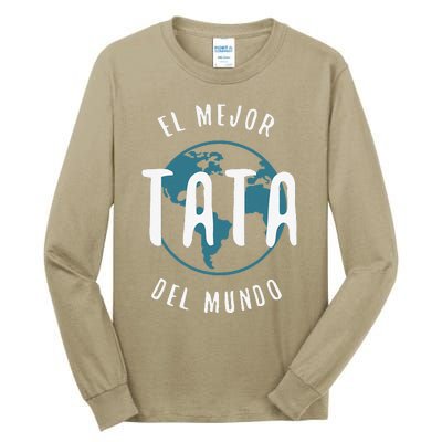 El Mejor Tata Del Mundo Fathers Day Love Proud Papa Tall Long Sleeve T-Shirt