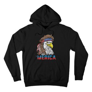 Eagle Mullet Tee 4th Of July USA American Flag Eagle Merica Hoodie