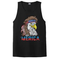 Eagle Mullet Tee 4th Of July USA American Flag Eagle Merica PosiCharge Competitor Tank