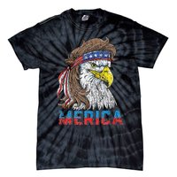 Eagle Mullet Tee 4th Of July USA American Flag Eagle Merica Tie-Dye T-Shirt