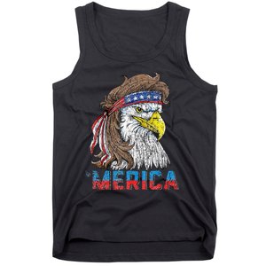 Eagle Mullet Tee 4th Of July USA American Flag Eagle Merica Tank Top