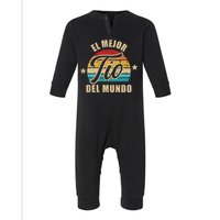 El Mejor Tío Del Mundo Vintage Retro Infant Fleece One Piece