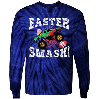 Easter Monster Truck Easter Smash Women Tie-Dye Long Sleeve Shirt