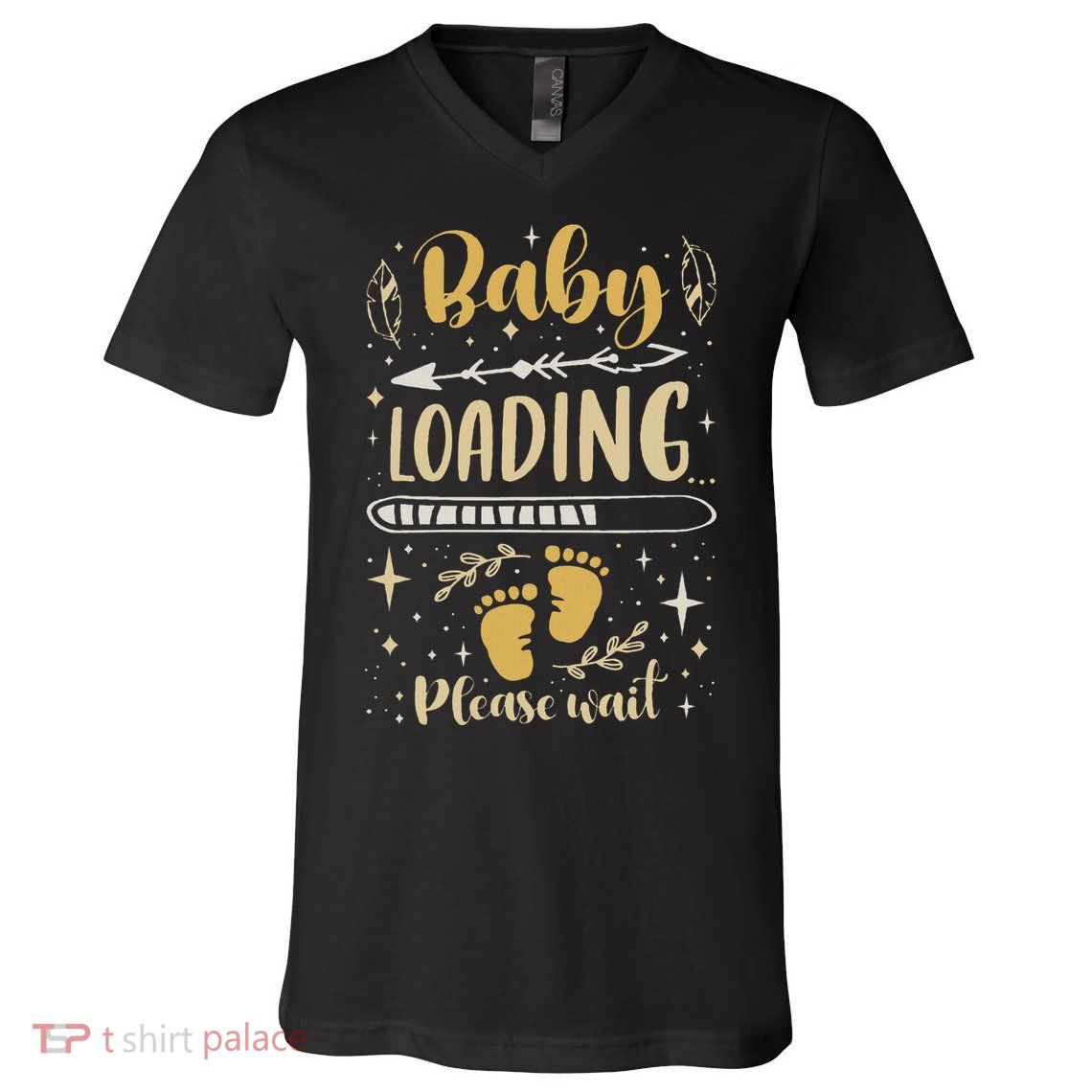 Expecting Mom To Be, Pregnancy Announcement, Baby Loading V-Neck T-Shirt