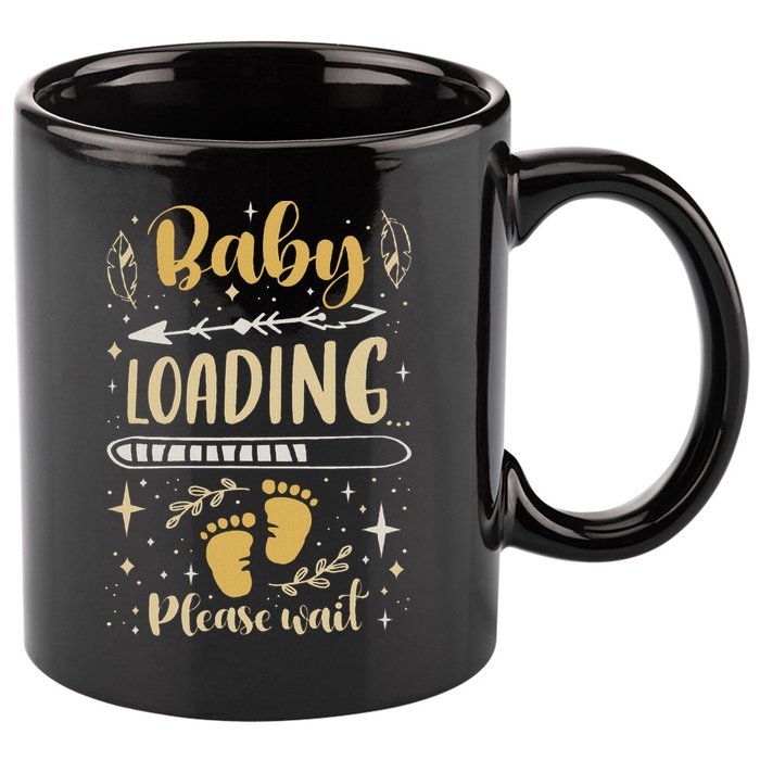 Expecting Mom To Be, Pregnancy Announcement, Baby Loading 11oz C Handle Ceramic Mug