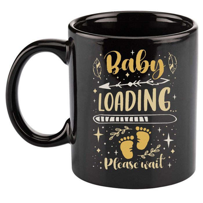 Expecting Mom To Be, Pregnancy Announcement, Baby Loading 11oz C Handle Ceramic Mug