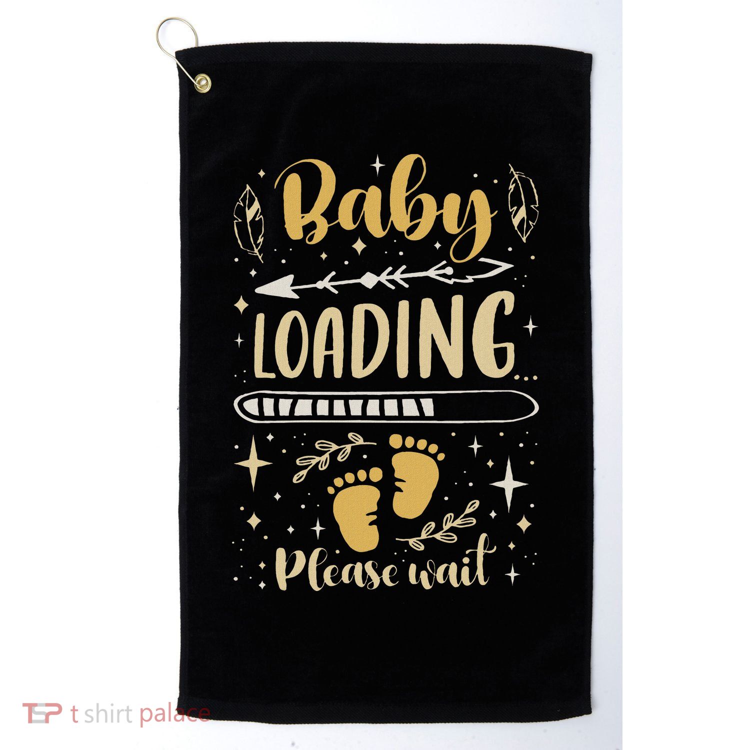 Expecting Mom To Be, Pregnancy Announcement, Baby Loading Golf Towel