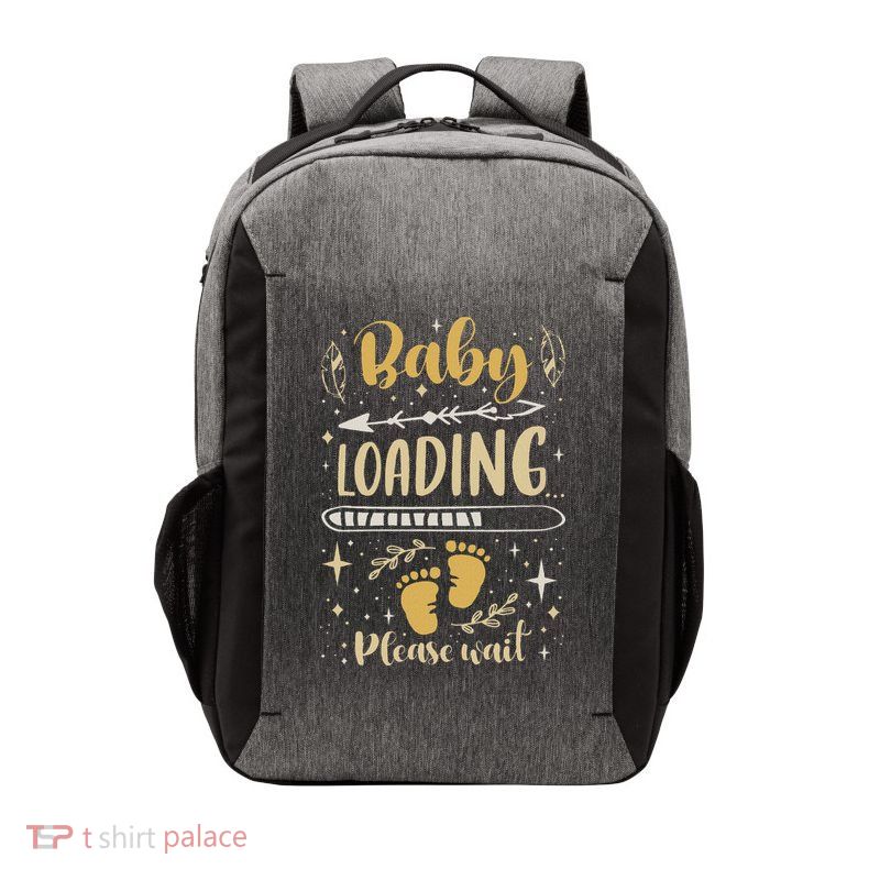 Expecting Mom To Be, Pregnancy Announcement, Baby Loading Vector Backpack