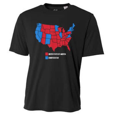 Election Map United States Of America Dumbistan Funny Cooling Performance Crew T-Shirt