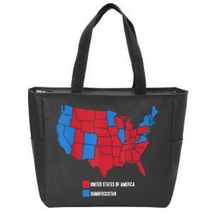 Election Map United States Of America Dumbistan Funny Zip Tote Bag