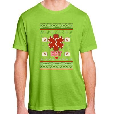 EMT Medic Ugly Christmas Sweater Adult ChromaSoft Performance T-Shirt