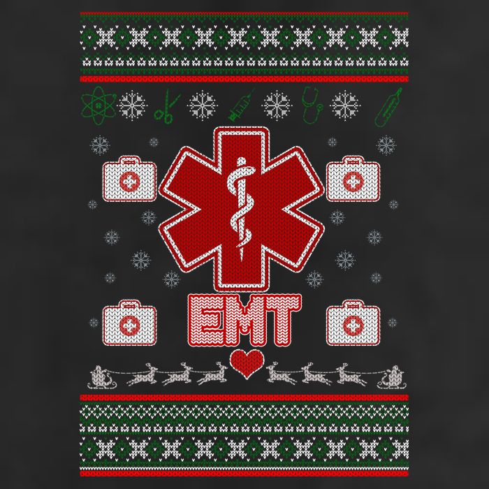 EMT Medic Ugly Christmas Sweater Adult Drive Performance Visor