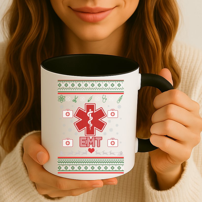 EMT Medic Ugly Christmas Sweater Mug