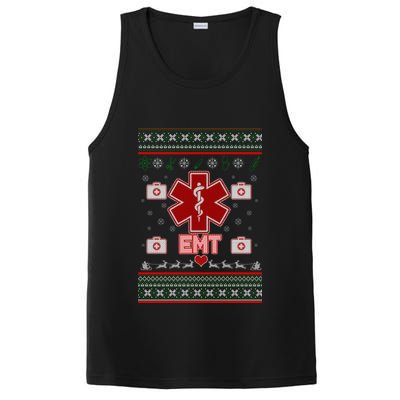 EMT Medic Ugly Christmas Sweater PosiCharge Competitor Tank