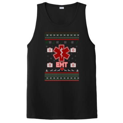 EMT Medic Ugly Christmas Sweater PosiCharge Competitor Tank