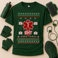 EMT Medic Ugly Christmas Sweater Cooling Performance Crew T-Shirt
