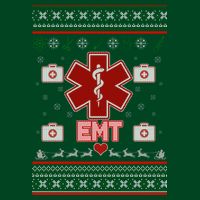 EMT Medic Ugly Christmas Sweater Cooling Performance Crew T-Shirt