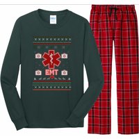 EMT Medic Ugly Christmas Sweater Long Sleeve Pajama Set