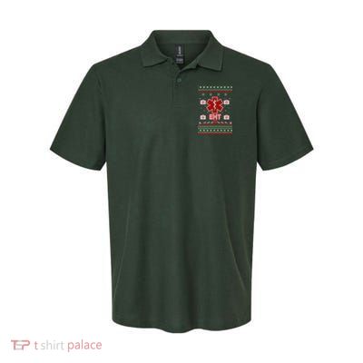 EMT Medic Ugly Christmas Sweater Polo
