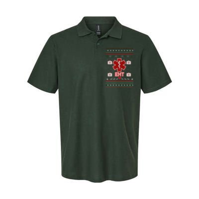 EMT Medic Ugly Christmas Sweater Softstyle Adult Sport Polo