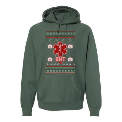 EMT Medic Ugly Christmas Sweater Premium Hoodie