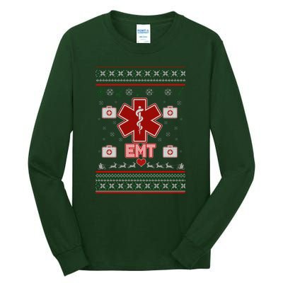 EMT Medic Ugly Christmas Sweater Tall Long Sleeve T-Shirt