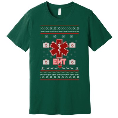 EMT Medic Ugly Christmas Sweater Premium T-Shirt