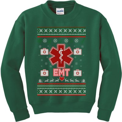 EMT Medic Ugly Christmas Sweater Kids Sweatshirt