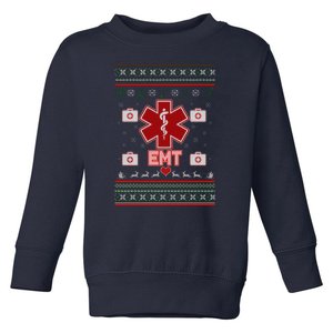 EMT Medic Ugly Christmas Sweater Toddler Sweatshirt