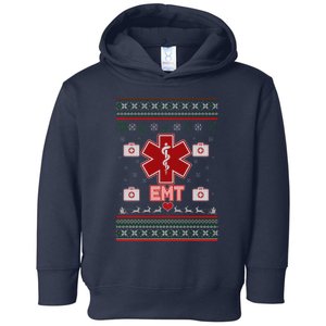 EMT Medic Ugly Christmas Sweater Toddler Hoodie