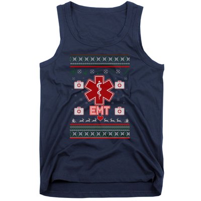 EMT Medic Ugly Christmas Sweater Tank Top