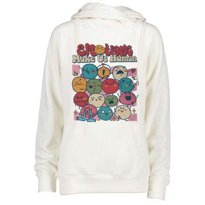 Emotions Make Us Human All Feelings Are Okay Womens Funnel Neck Pullover Hood