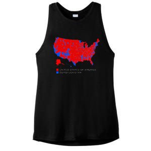 Election Map United States Of America Dumbfuckistan Ladies PosiCharge Tri-Blend Wicking Tank