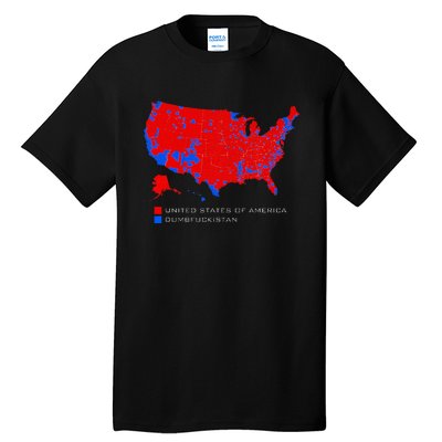 Election Map United States Of America Dumbfuckistan Tall T-Shirt