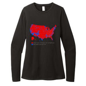 Election Map United States Of America Dumbfuckistan Womens CVC Long Sleeve Shirt