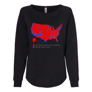 Election Map United States Of America Dumbfuckistan Womens California Wash Sweatshirt