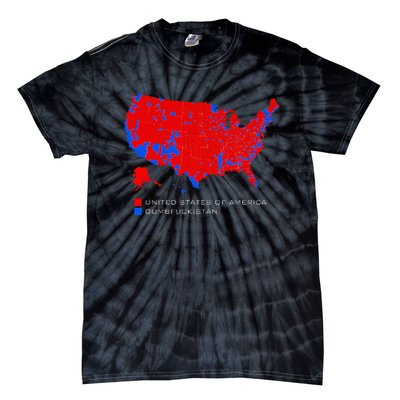 Election Map United States Of America Dumbfuckistan Tie-Dye T-Shirt