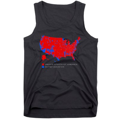 Election Map United States Of America Dumbfuckistan Tank Top