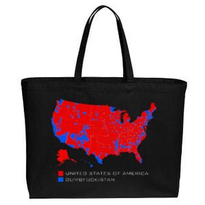 Election Map United States Of America Dumbfuckistan Cotton Canvas Jumbo Tote