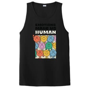 Emotions Make Us Human Retro Mental Health Positive Quote PosiCharge Competitor Tank